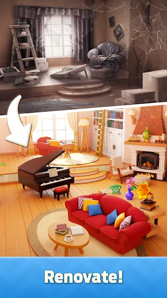 Взломанная Mergedom: Home Design (Мергедом)  [МОД Все открыто] — стабильная версия apk на Андроид screen 2