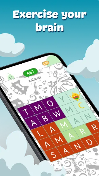 Скачать взломанную Fill The Words: Themes search  [МОД Menu] — последняя версия apk на Андроид screen 3