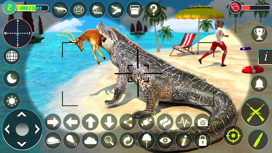 Скачать взломанную Crocodile Hunting Animal Games (Крокодил Охота Игры с животными)  [МОД Unlocked] — последняя версия apk на Андроид screen 1