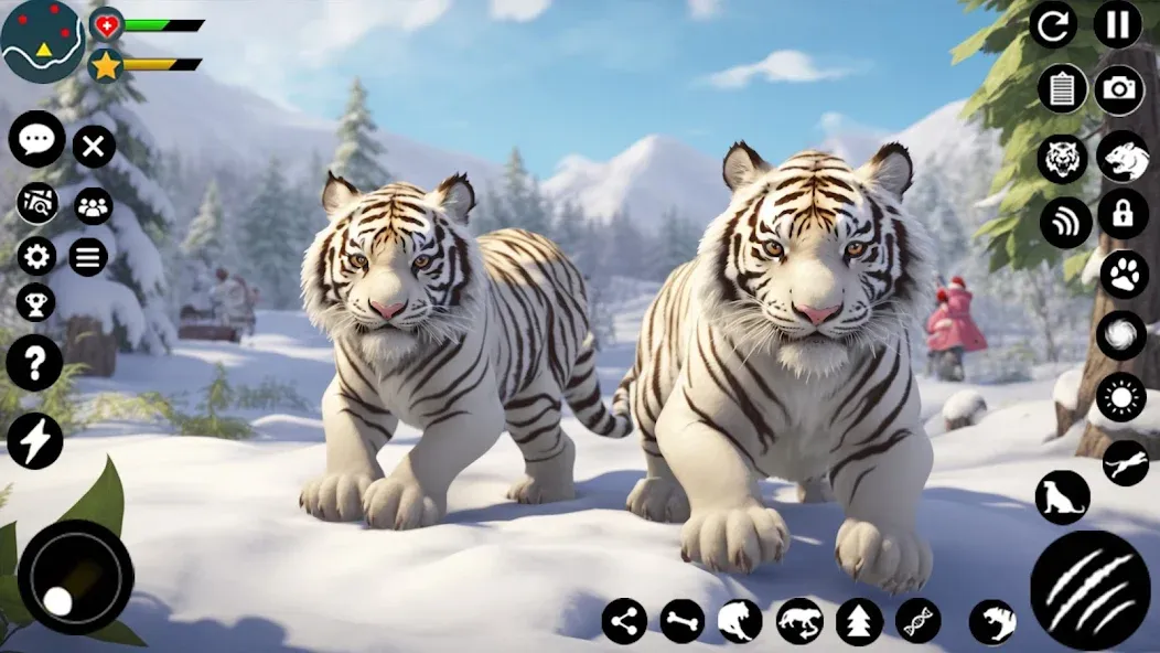 Скачать взломанную Arctic White Tiger Family Sim  [МОД Бесконечные монеты] — стабильная версия apk на Андроид screen 2