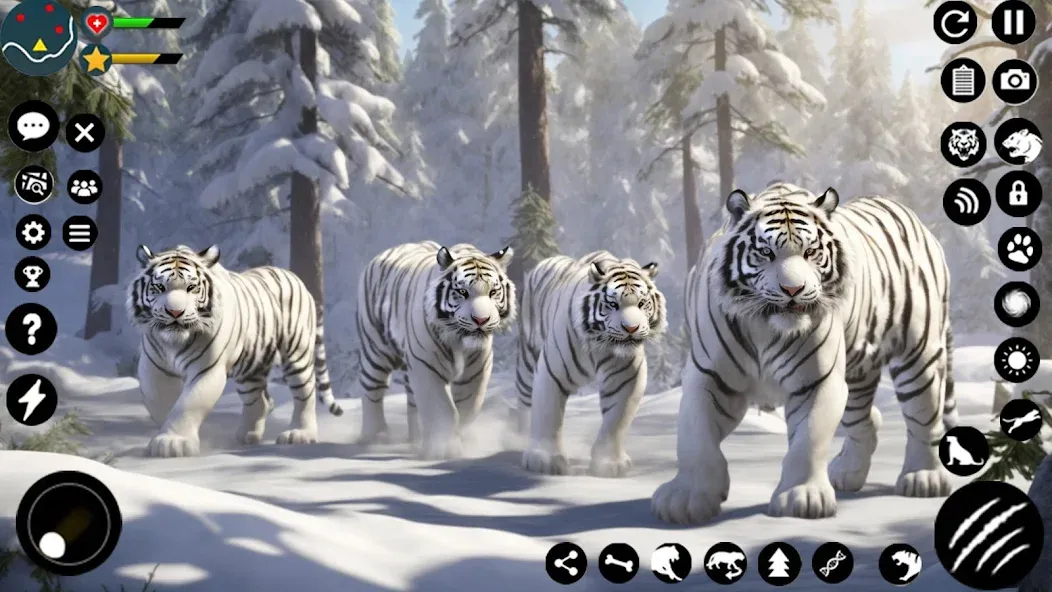 Скачать взломанную Arctic White Tiger Family Sim  [МОД Бесконечные монеты] — стабильная версия apk на Андроид screen 4