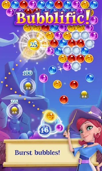 Взломанная Bubble Witch 2 Saga (Бабл Витч 2 Сага)  [МОД Много монет] — последняя версия apk на Андроид screen 1