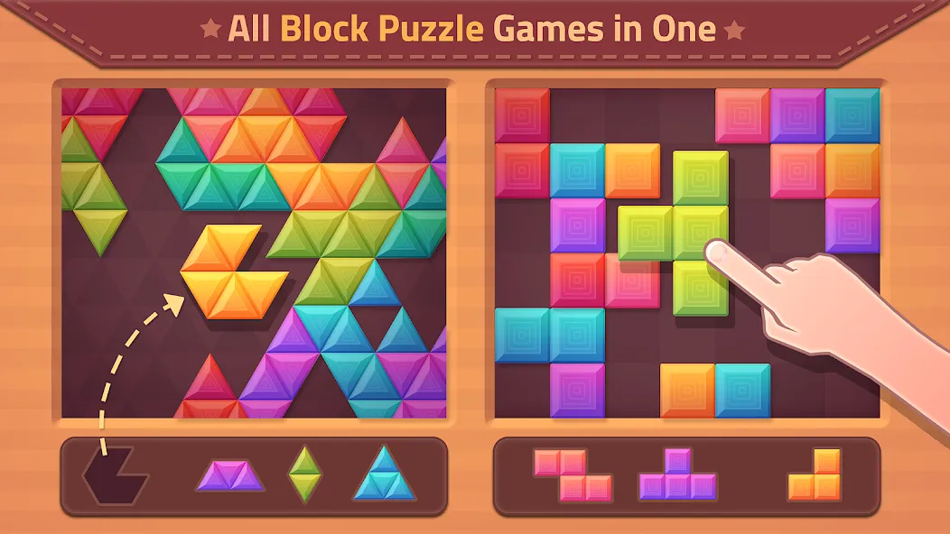 Взломанная Triangles & Blocks (Полиблок)  [МОД Menu] — стабильная версия apk на Андроид screen 1