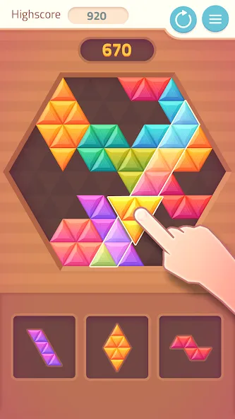 Взломанная Triangles & Blocks (Полиблок)  [МОД Menu] — стабильная версия apk на Андроид screen 2