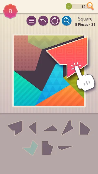 Взломанная Polygrams — Tangram Puzzles (Полиграммы)  [МОД Unlocked] — полная версия apk на Андроид screen 1