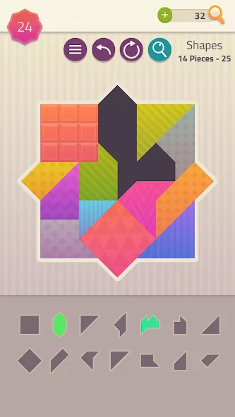 Взломанная Polygrams — Tangram Puzzles (Полиграммы)  [МОД Unlocked] — полная версия apk на Андроид screen 4