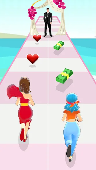 Скачать взлом Girl Run 3D — Fun Running Game (девушка бежит)  [МОД Бесконечные деньги] — последняя версия apk на Андроид screen 2