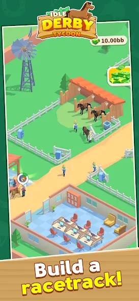 Скачать взлом Idle Derby Tycoon (Айдл Дерби Тайкун)  [МОД Все открыто] — полная версия apk на Андроид screen 1