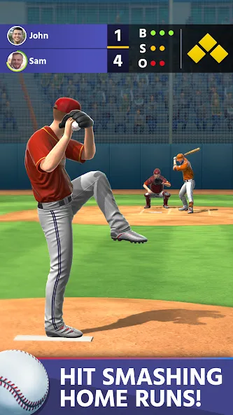 Скачать взломанную Baseball: Home Run Sports Game (Бейсбол)  [МОД Unlocked] — стабильная версия apk на Андроид screen 2