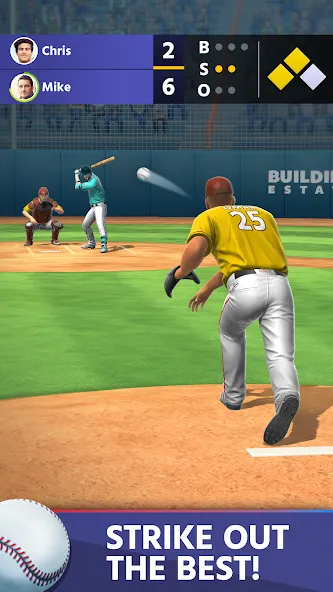 Скачать взломанную Baseball: Home Run Sports Game (Бейсбол)  [МОД Unlocked] — стабильная версия apk на Андроид screen 3