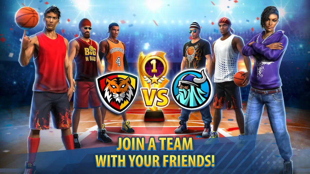 Взломанная Basketball Stars: Multiplayer (Баскетбол Старс)  [МОД Все открыто] — полная версия apk на Андроид screen 1