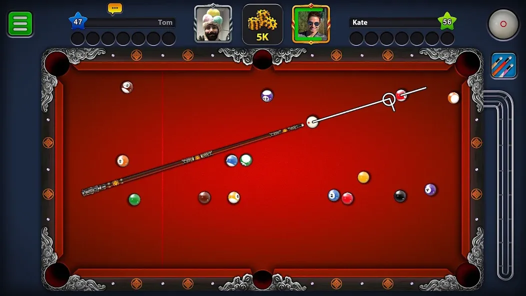 Взломанная 8 Ball Pool (Шаровый Бильярд)  [МОД Все открыто] — стабильная версия apk на Андроид screen 2