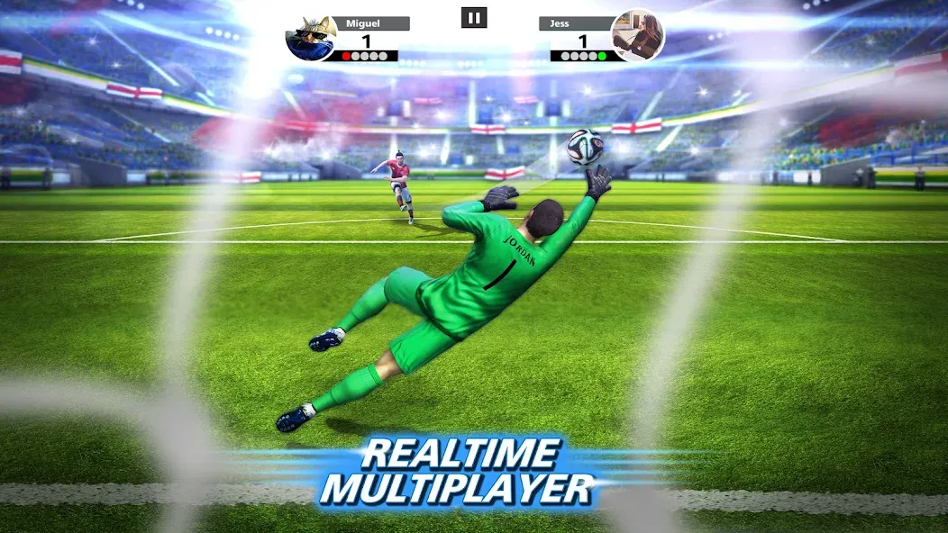 Взломанная Football Strike: Online Soccer (Футбольный забастовка)  [МОД Много монет] — полная версия apk на Андроид screen 2