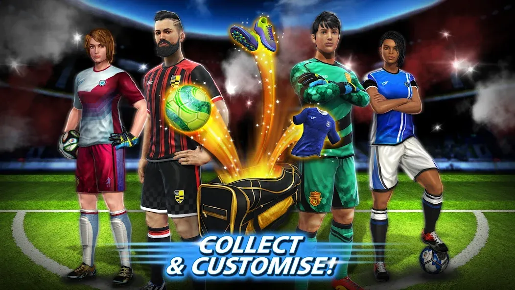 Взломанная Football Strike: Online Soccer (Футбольный забастовка)  [МОД Много монет] — полная версия apk на Андроид screen 4