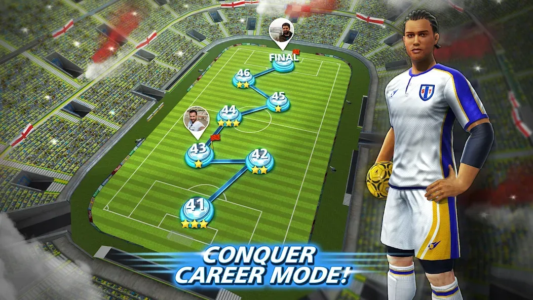 Взломанная Football Strike: Online Soccer (Футбольный забастовка)  [МОД Много монет] — полная версия apk на Андроид screen 5