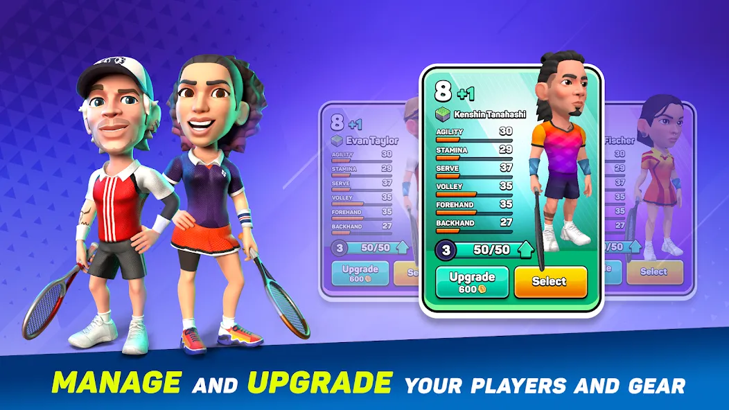 Скачать взломанную Mini Tennis: Perfect Smash (Мини Теннис)  [МОД Unlocked] — последняя версия apk на Андроид screen 3