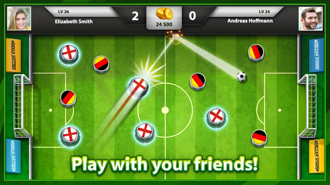 Скачать взломанную Soccer Stars: Football Games (ок Старс)  [МОД Много монет] — последняя версия apk на Андроид screen 1