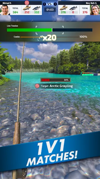 Взломанная Ultimate Fishing! Fish Game  [МОД Unlimited Money] — полная версия apk на Андроид screen 2