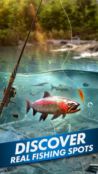 Взломанная Ultimate Fishing! Fish Game  [МОД Unlimited Money] — полная версия apk на Андроид screen 3