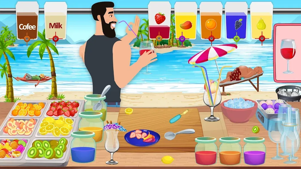 Взломанная Boba cocktail:DIY recipe games  [МОД Много монет] — полная версия apk на Андроид screen 1