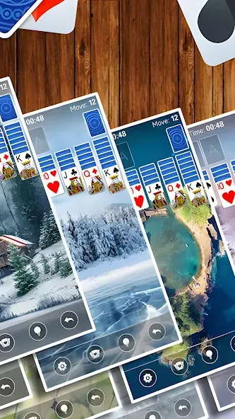 Взломанная Solitaire Card Game (Солитер карточная игра)  [МОД Все открыто] — стабильная версия apk на Андроид screen 4