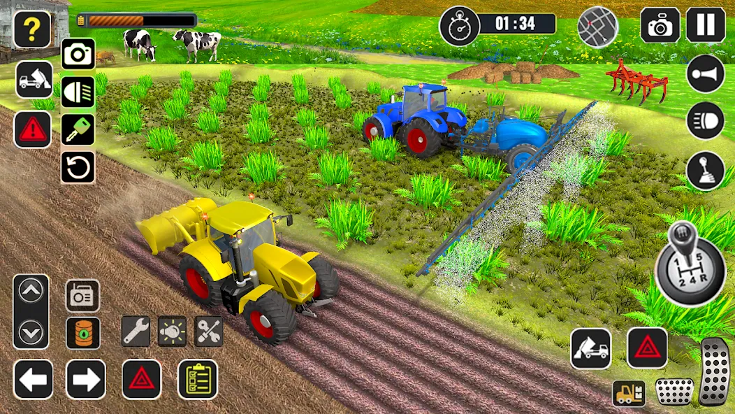 Взлом Tractor Farming Game Harvester  [МОД Menu] — последняя версия apk на Андроид screen 2