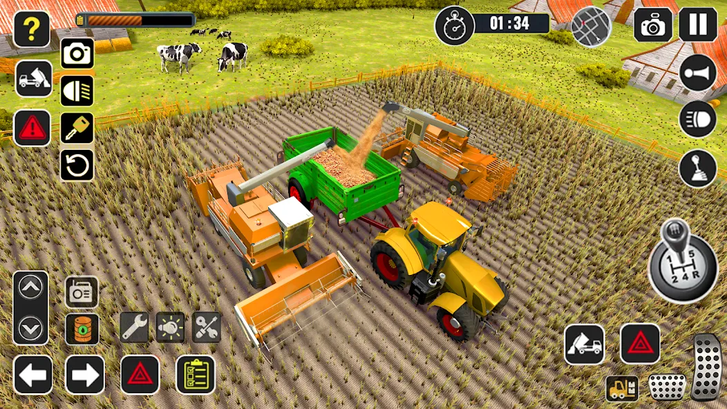 Взлом Tractor Farming Game Harvester  [МОД Menu] — последняя версия apk на Андроид screen 3