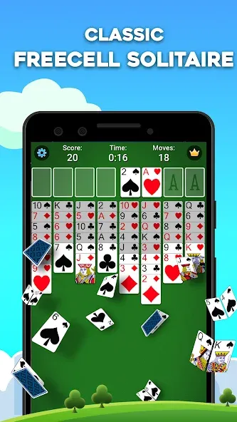 Скачать взлом FreeCell Solitaire: Card Games (Фрицелл пасьянс)  [МОД Много монет] — последняя версия apk на Андроид screen 1