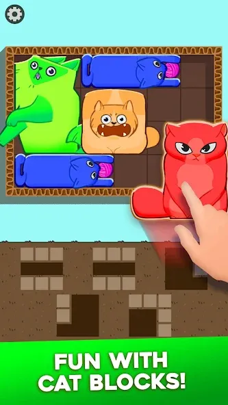 Взломанная Block Puzzle Cats (Блок Пазл Кошки)  [МОД Бесконечные монеты] — последняя версия apk на Андроид screen 1