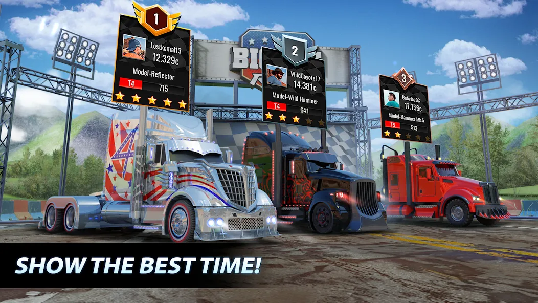 Скачать взлом Big Rig Racing: Drag racing (Биг Риг Рейсинг)  [МОД Бесконечные деньги] — полная версия apk на Андроид screen 3