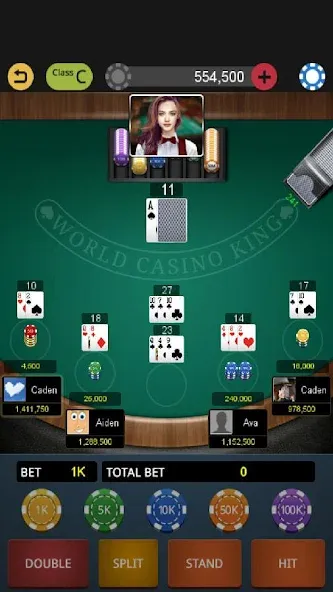 Взлом World Blackjack King  [МОД Все открыто] — полная версия apk на Андроид screen 3