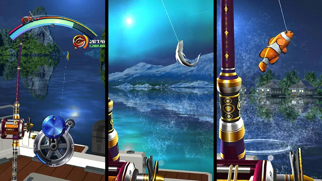 Взломанная Fishing Hook  [МОД Много монет] — последняя версия apk на Андроид screen 1