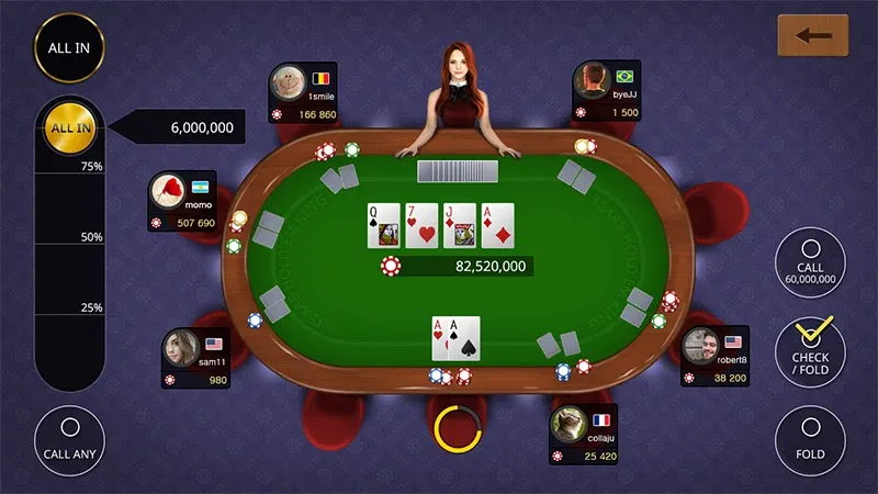 Взломанная Texas holdem poker king  [МОД Mega Pack] — последняя версия apk на Андроид screen 1