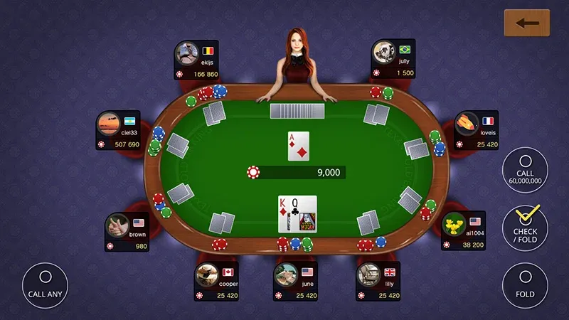 Взломанная Texas holdem poker king  [МОД Mega Pack] — последняя версия apk на Андроид screen 3