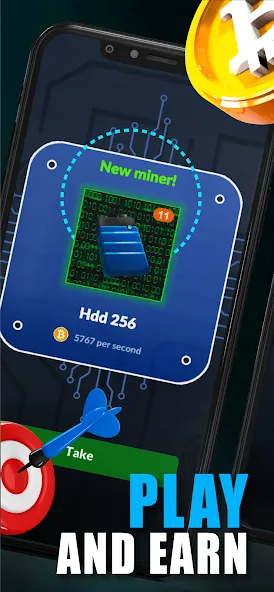 Взломанная Merge Crypto Miner: Earn Money (Мердж Крипто Майнер)  [МОД Все открыто] — стабильная версия apk на Андроид screen 1