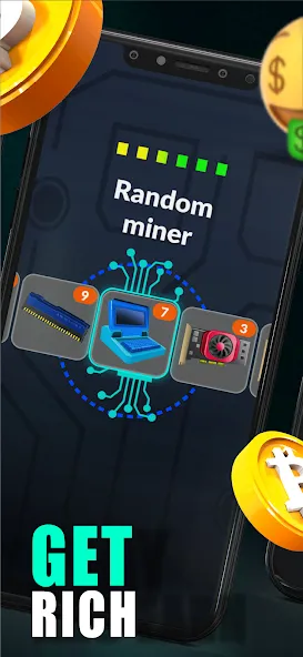 Взломанная Merge Crypto Miner: Earn Money (Мердж Крипто Майнер)  [МОД Все открыто] — стабильная версия apk на Андроид screen 2