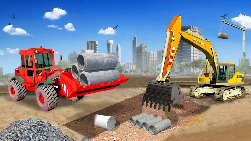 Скачать взлом Heavy Construction Simulator  [МОД Бесконечные деньги] — полная версия apk на Андроид screen 4