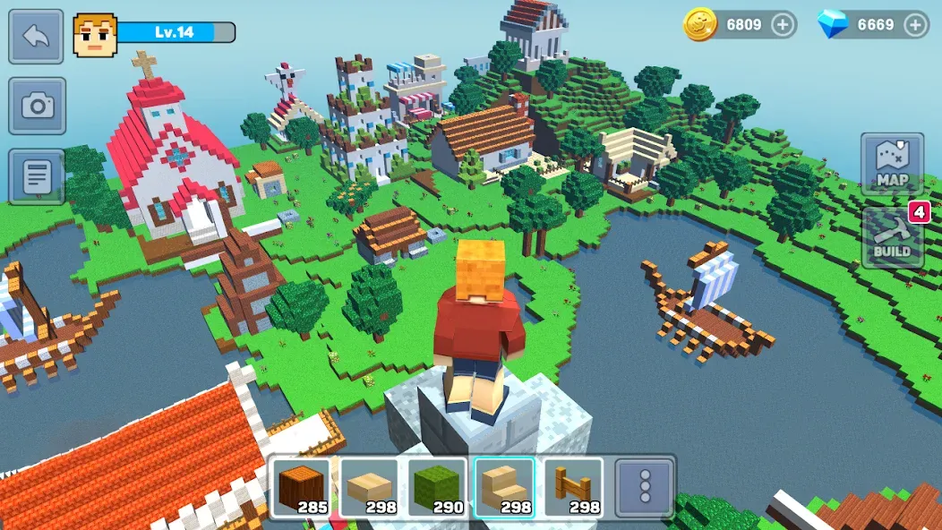 Взломанная MiniCraft: Blocky Craft 2024 (МиниКрафт)  [МОД Меню] — стабильная версия apk на Андроид screen 1