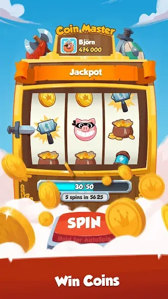 Скачать взлом Coin Master (Коин Мастер)  [МОД Unlimited Money] — стабильная версия apk на Андроид screen 4