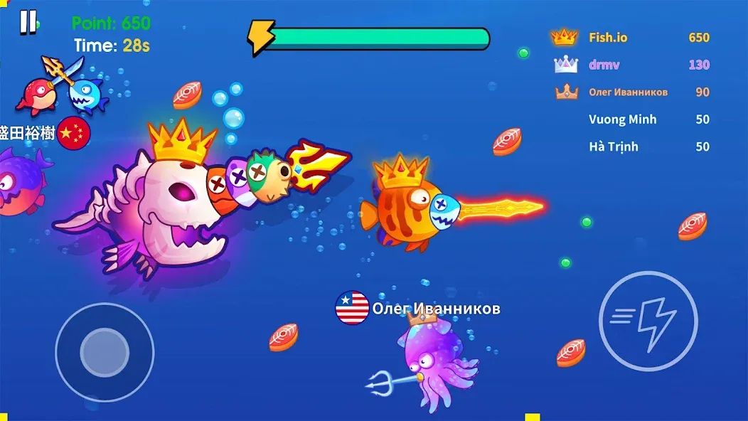 Скачать взломанную Sword Shark.io — Hungry Shark  [МОД Mega Pack] — полная версия apk на Андроид screen 2