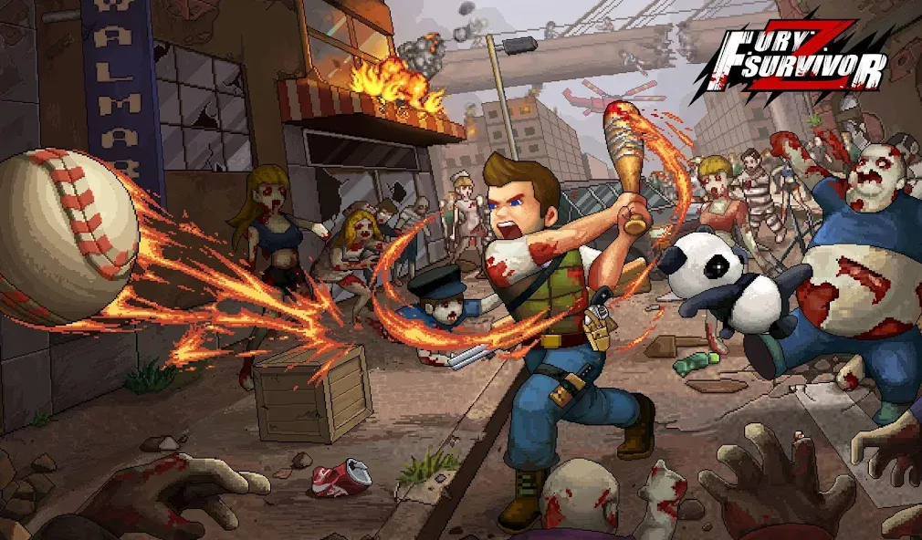 Взлом Fury Survivor: Pixel Z (Фьюри Сурвайвер)  [МОД Unlocked] — полная версия apk на Андроид screen 1