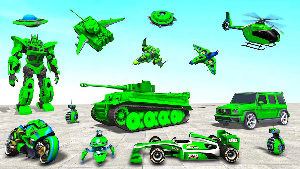 Взлом Tank Robot Game Army Games (армейский танк робот трансформационная игра)  [МОД Меню] — полная версия apk на Андроид screen 2