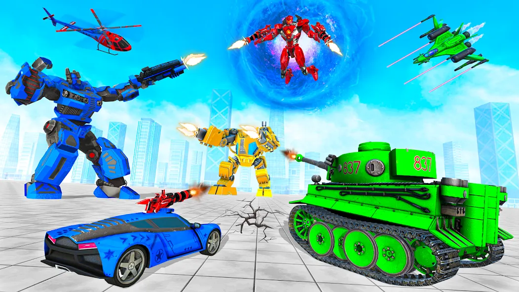 Взлом Tank Robot Game Army Games (армейский танк робот трансформационная игра)  [МОД Меню] — полная версия apk на Андроид screen 3