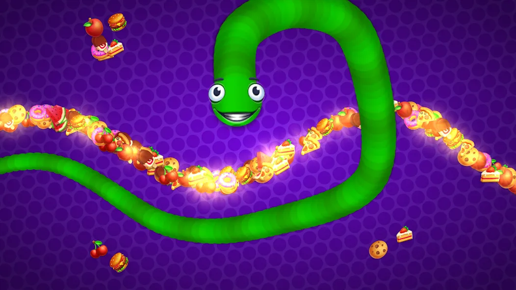 Скачать взломанную Snake vs Worms: Fun .io Zone  [МОД Все открыто] — полная версия apk на Андроид screen 5