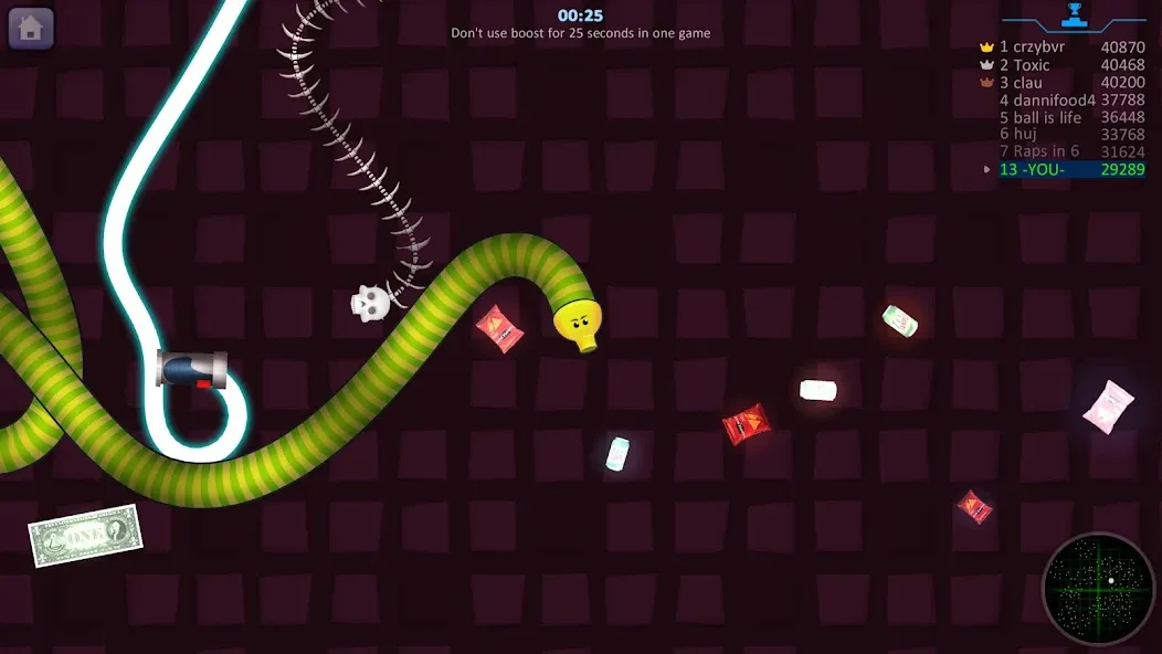 Взломанная Snake Hunt: Worm io Games Zone  [МОД Много денег] — стабильная версия apk на Андроид screen 5