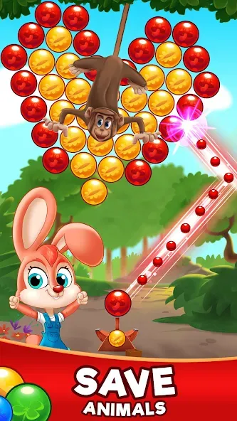 Скачать взломанную Bubble Friends Bubble Shooter  [МОД Все открыто] — последняя версия apk на Андроид screen 2