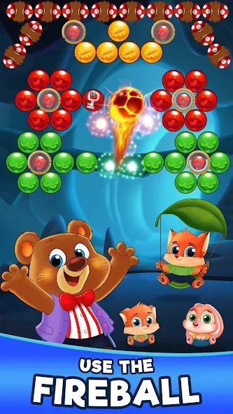 Скачать взломанную Bubble Friends Bubble Shooter  [МОД Все открыто] — последняя версия apk на Андроид screen 3