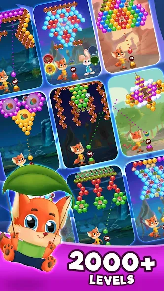 Скачать взломанную Bubble Friends Bubble Shooter  [МОД Все открыто] — последняя версия apk на Андроид screen 5