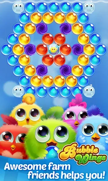 Взлом Bubble Wings: bubble shooter (Бабл Вингс)  [МОД Unlimited Money] — стабильная версия apk на Андроид screen 4