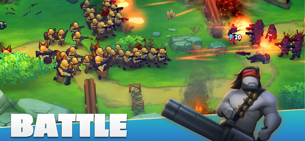 Взлом GUNS UP! Mobile War Strategy  [МОД Меню] — полная версия apk на Андроид screen 1